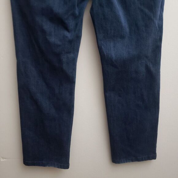 Soft Surroundings Womens Crop Jean 10 Straight Dark Wash High Rise Blue Capri - Picture 6 of 8